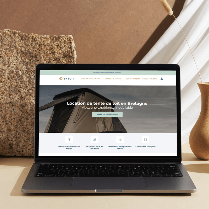 Réalisation : création d'un site WordPress pour de la location de tente de toit (Ty Toit)