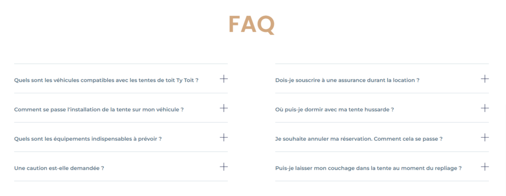 FAQ sur site WordPress